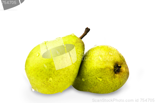 Image of Pears on a white background