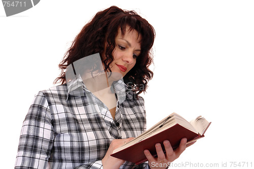 Image of woman with book