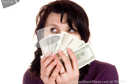 Image of girl with money