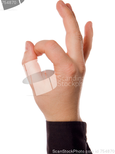 Image of gesture(clipping path included)