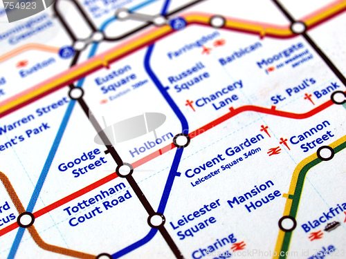 Image of Tube map of London underground