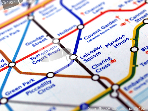 Image of Tube map of London underground