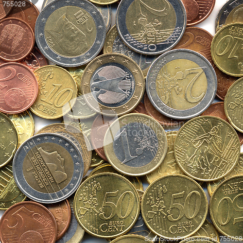 Image of Euro coins background