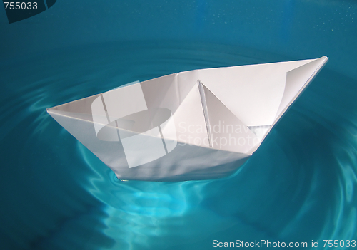 Image of Paper ship in water