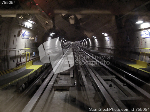 Image of Tube underground subway metro tunnel