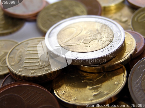 Image of Euro coins background