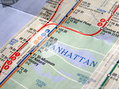 Image of New York subway map