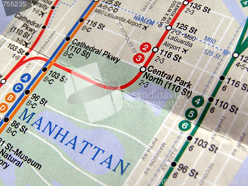 Image of New York subway map