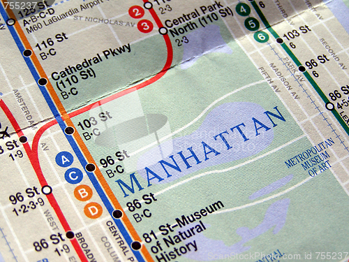 Image of New York subway map