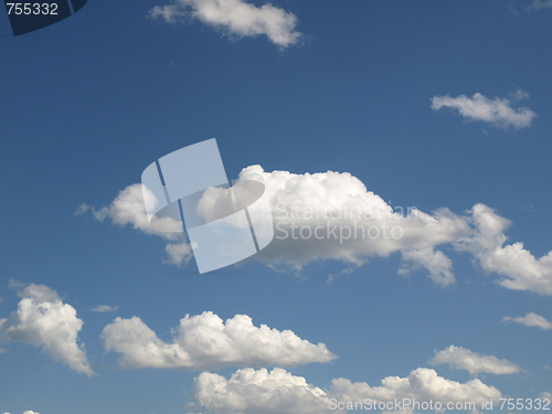 Image of Blue sky with clouds