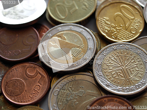 Image of Euro coins background