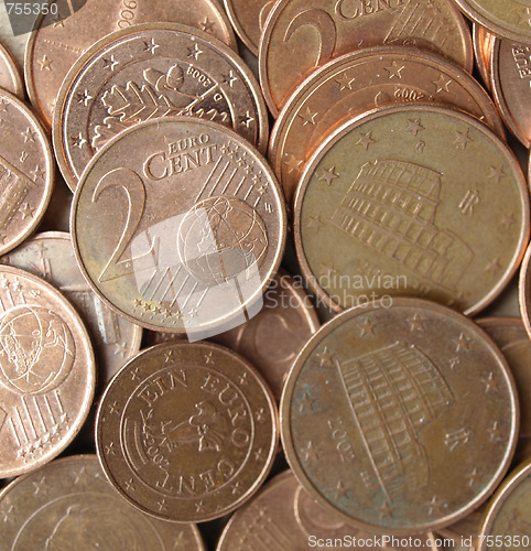 Image of Euro coins background