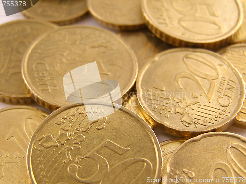 Image of Euro coins background