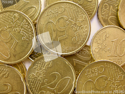 Image of Euro coins background