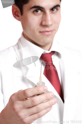 Image of doctor holding syringe