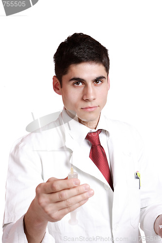 Image of doctor holding syringe