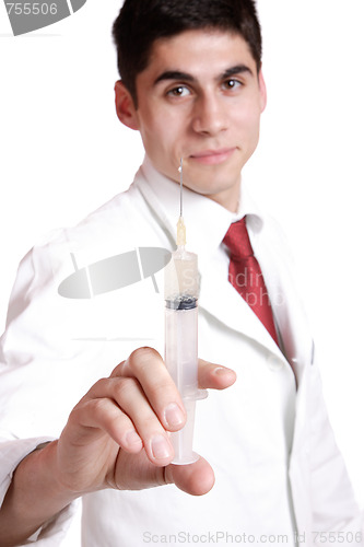 Image of doctor holding syringe