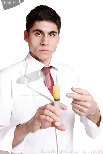 Image of doctor holding syringe