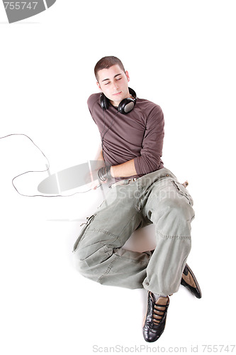 Image of Man is listening to the music