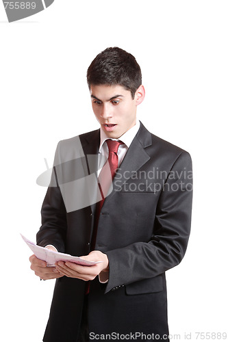 Image of Businessman Holding Money