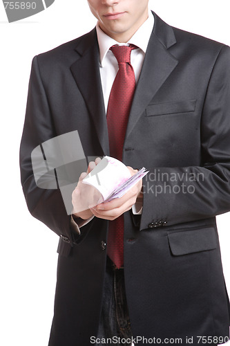 Image of Businessman Holding Money