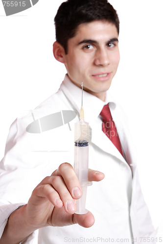 Image of doctor holding syringe