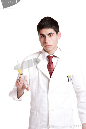 Image of doctor holding syringe