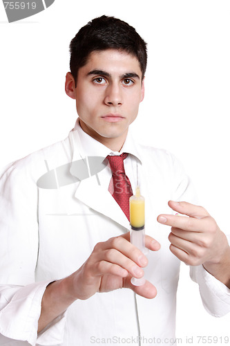 Image of doctor holding syringe