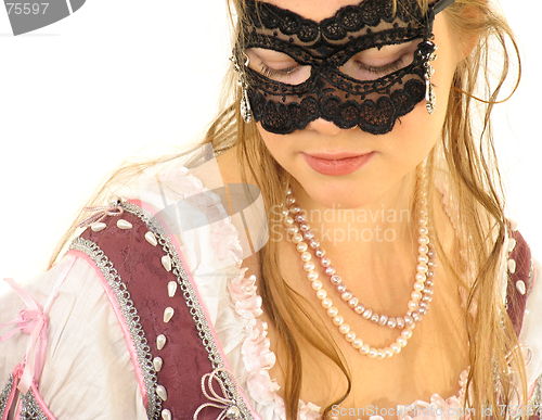 Image of Young lady in mask