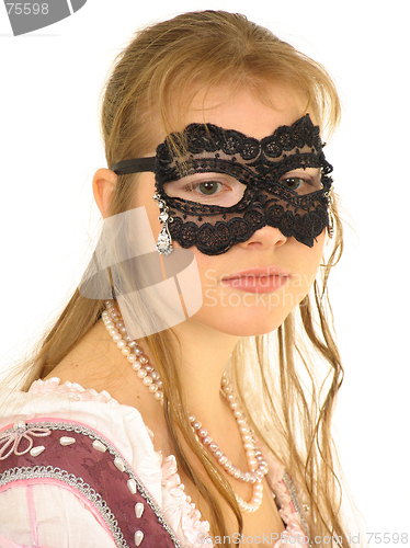 Image of Young lady in mask