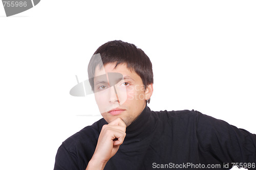 Image of happy young casual man portrait