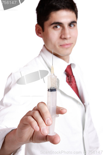 Image of doctor holding syringe