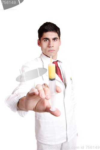 Image of doctor holding syringe