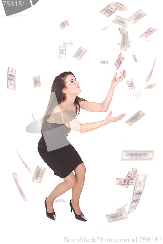 Image of Beautiful woman on white background 