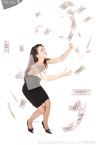 Image of Beautiful woman on white background 