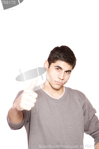 Image of happy young casual man portrait