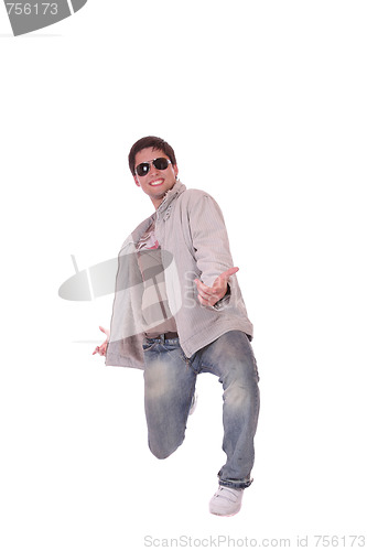 Image of happy young casual man portrait