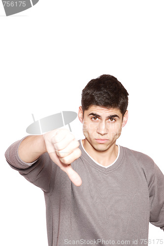 Image of happy young casual man portrait