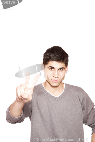 Image of happy young casual man portrait