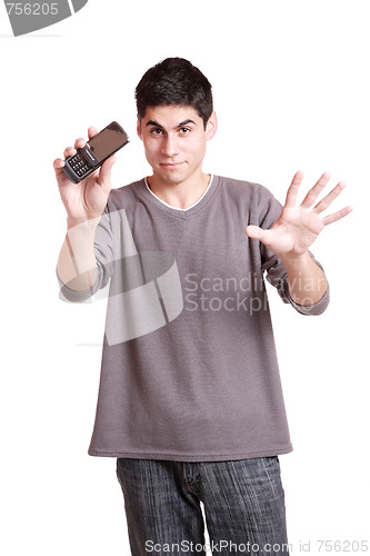 Image of happy young casual man portrait