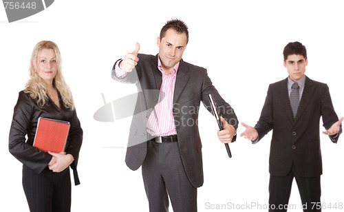 Image of An attractive, business team 