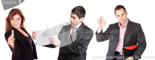 Image of An attractive, business team 