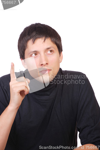 Image of happy young casual man portrait