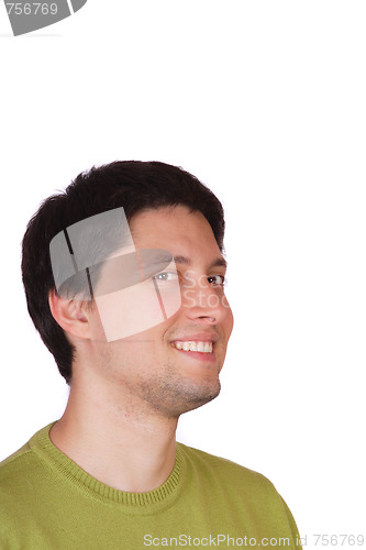 Image of happy young casual man portrait