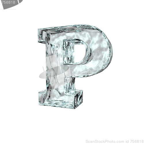 Image of frozen letter P