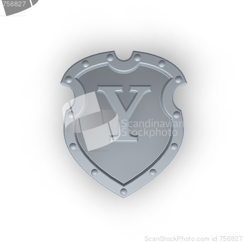Image of shield with letter Y