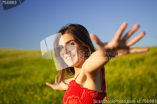 Image of Happy young woman