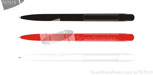 Image of Pen black red white