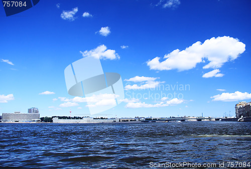 Image of Neva river in summer