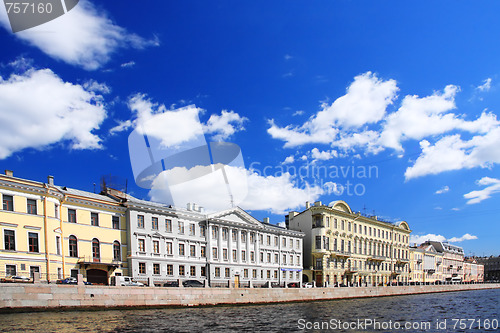 Image of Old buildings alongside channel